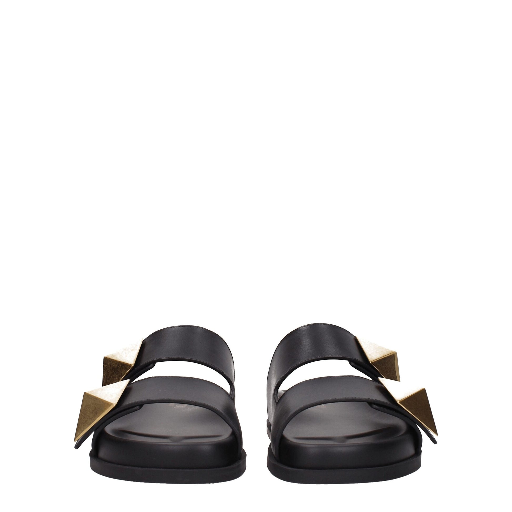 Black Leather Slipper
