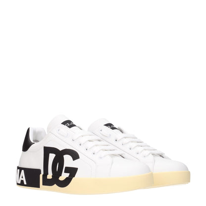 White Leather Low Tops