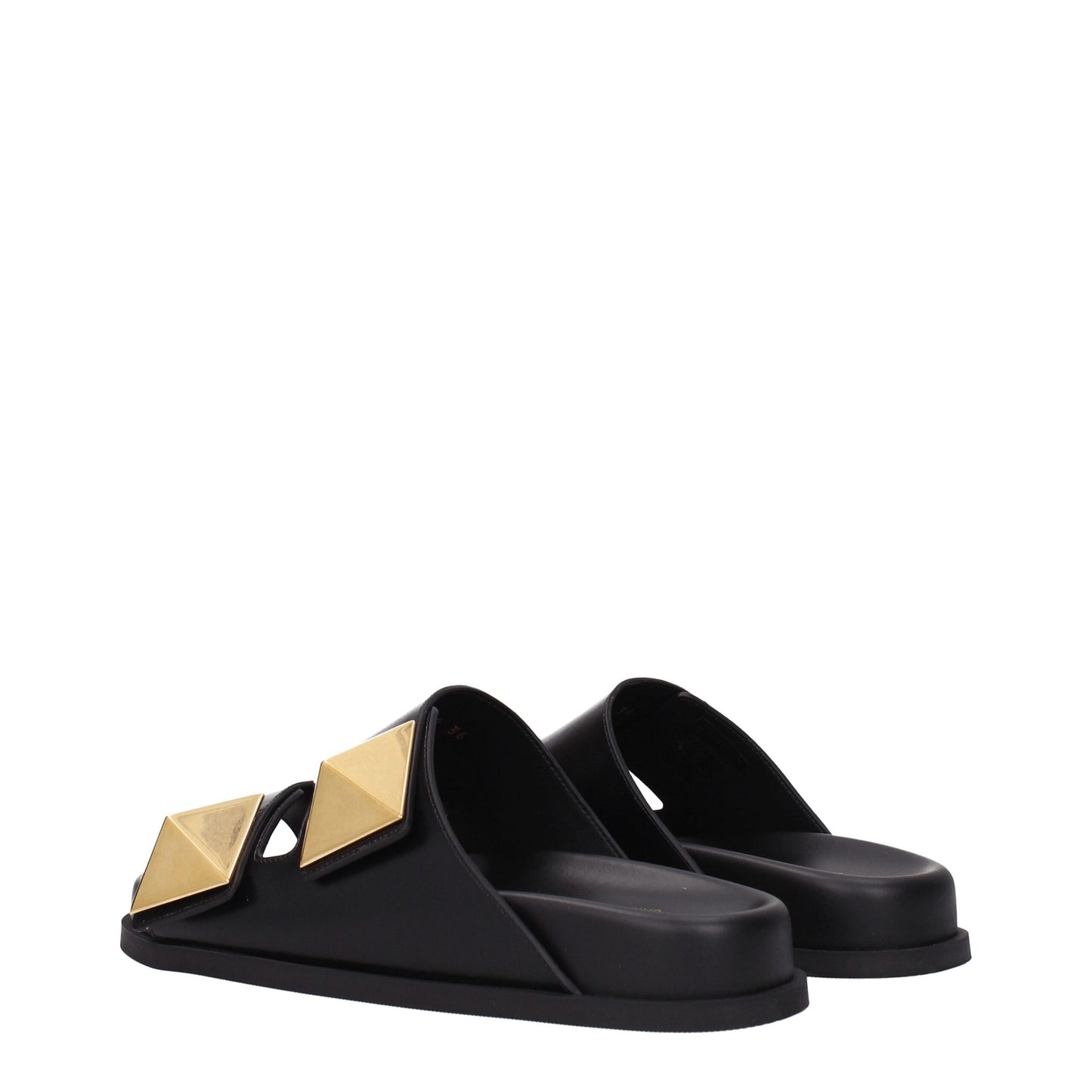 Black Leather Slipper