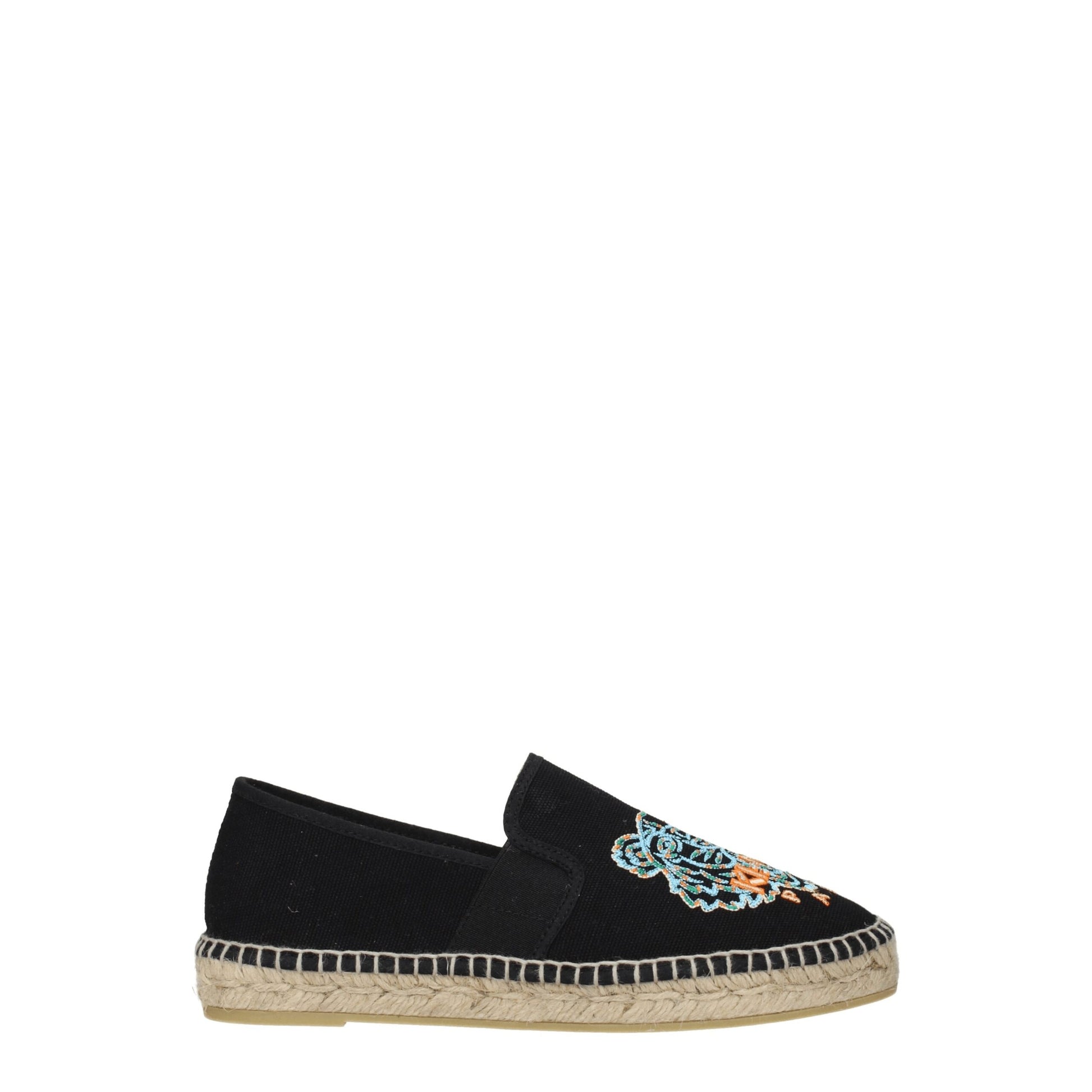 Black Fabric Espadrilles