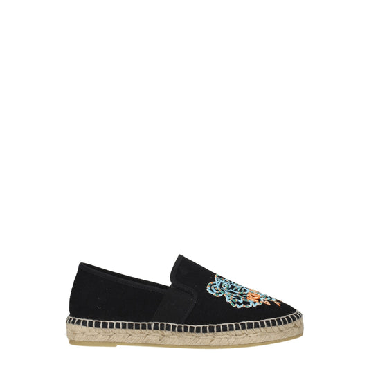 Black Fabric Espadrilles