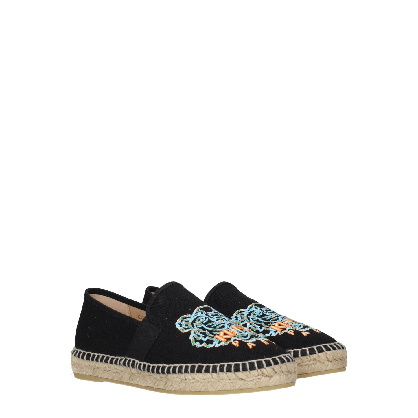 Black Fabric Espadrilles