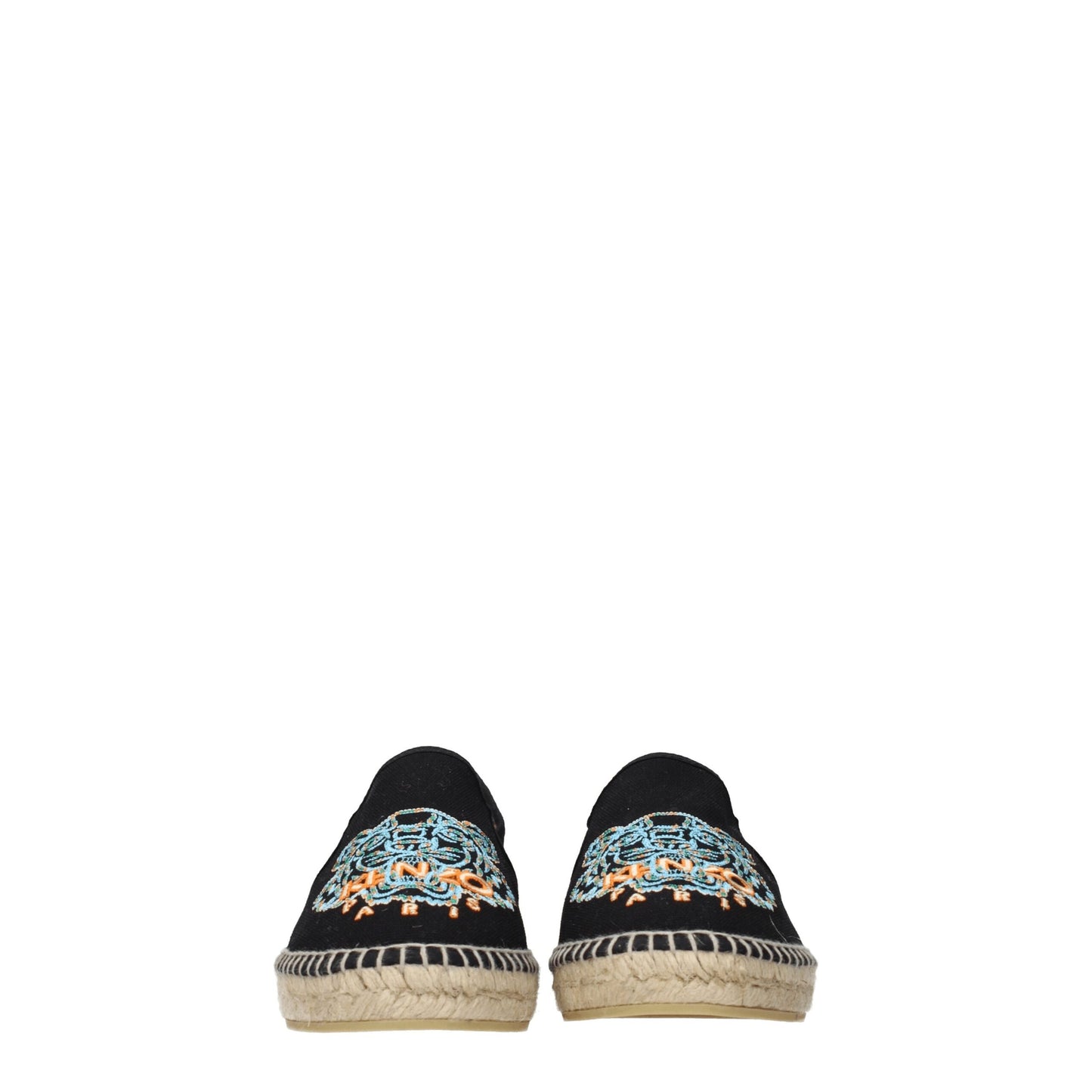 Black Fabric Espadrilles