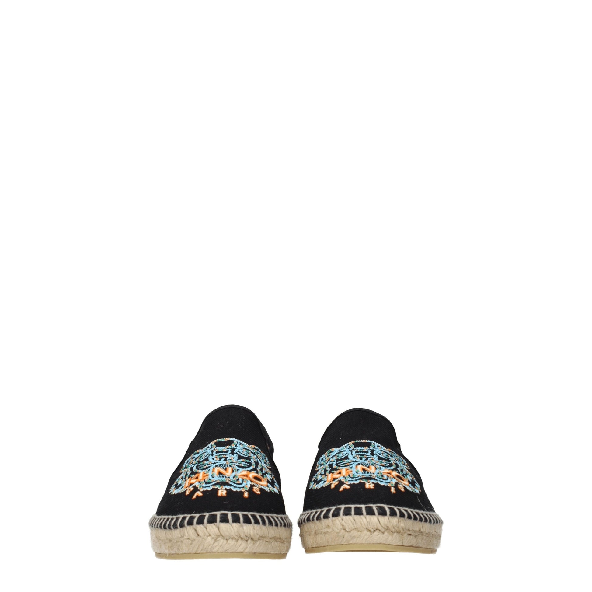 Black Fabric Espadrilles