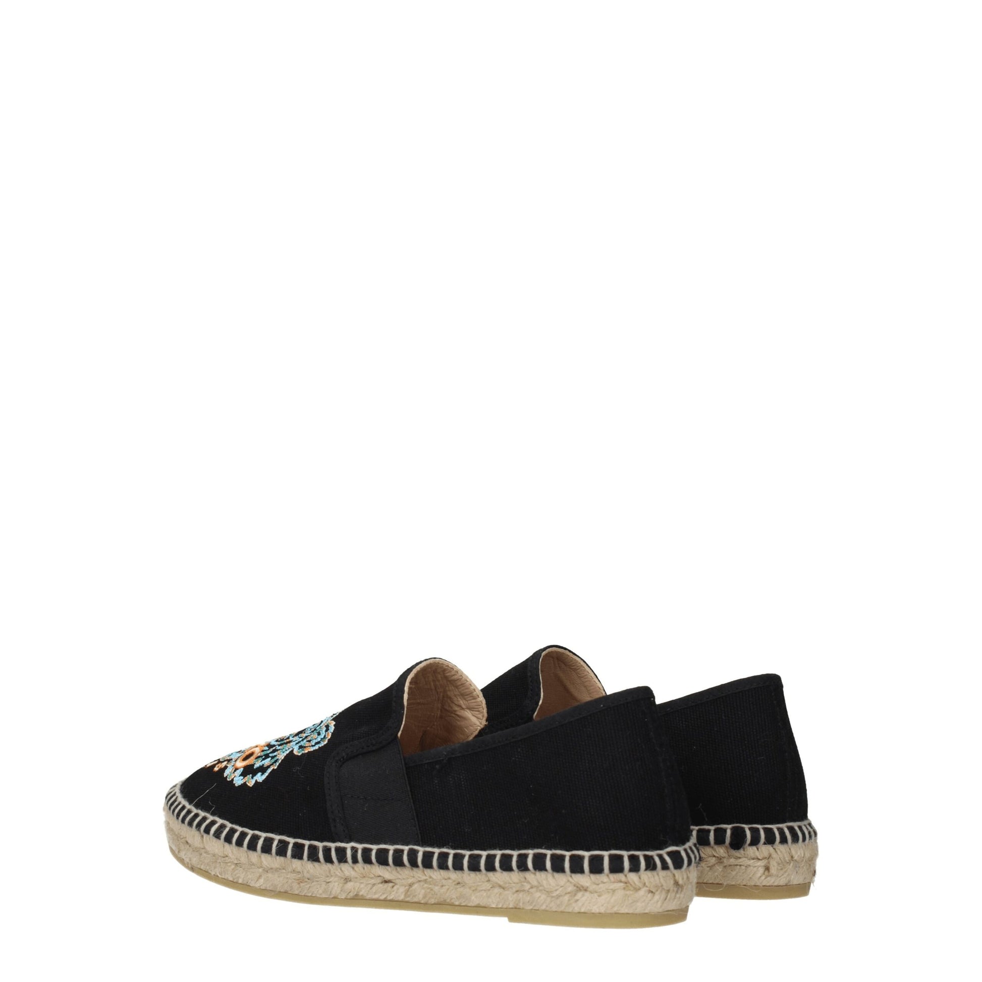 Black Fabric Espadrilles