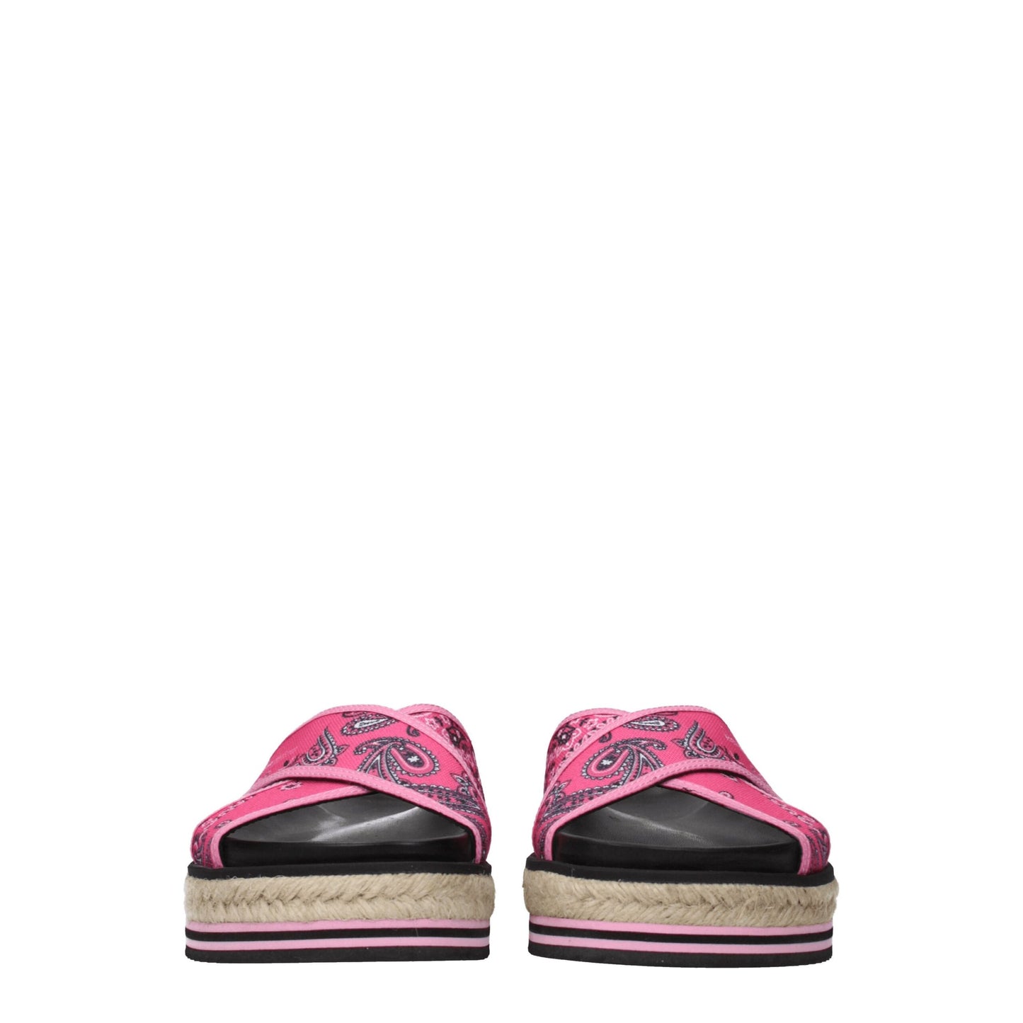 Pink Fabric Slippers Sandals