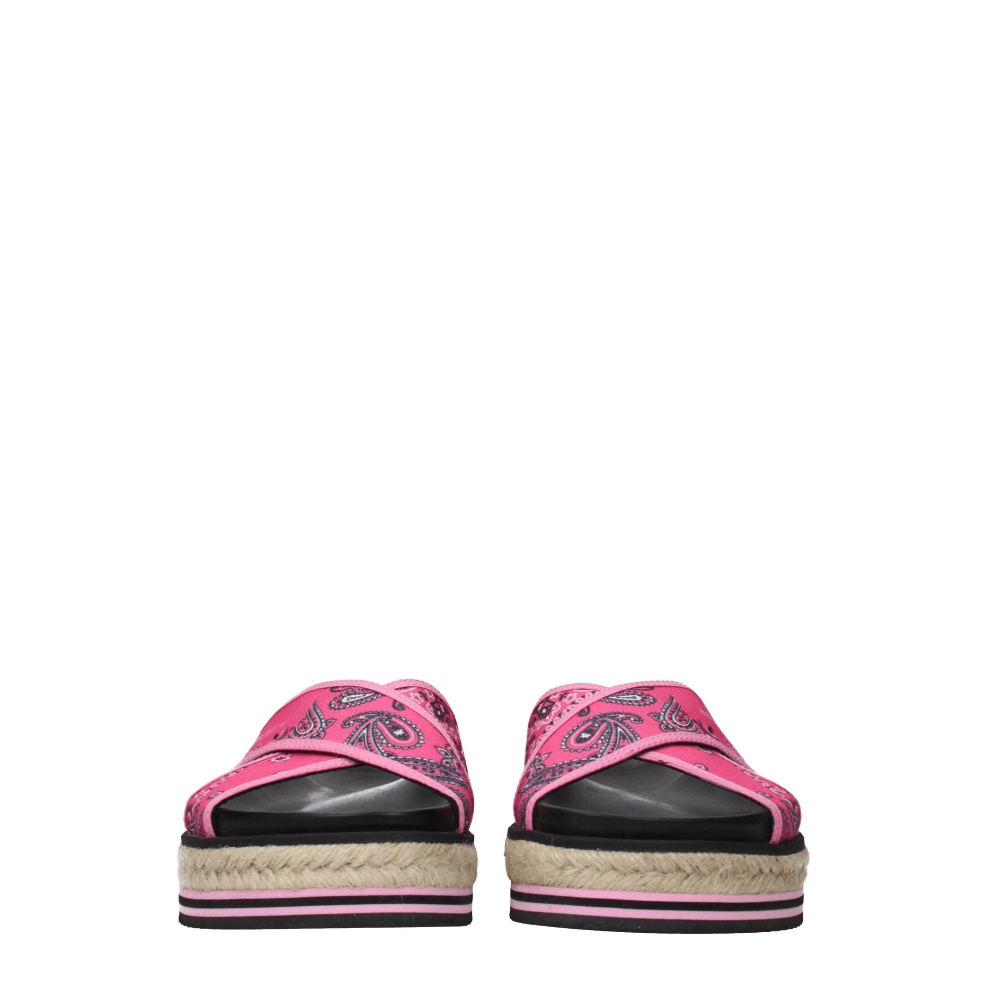 Pink Fabric Slippers Sandals