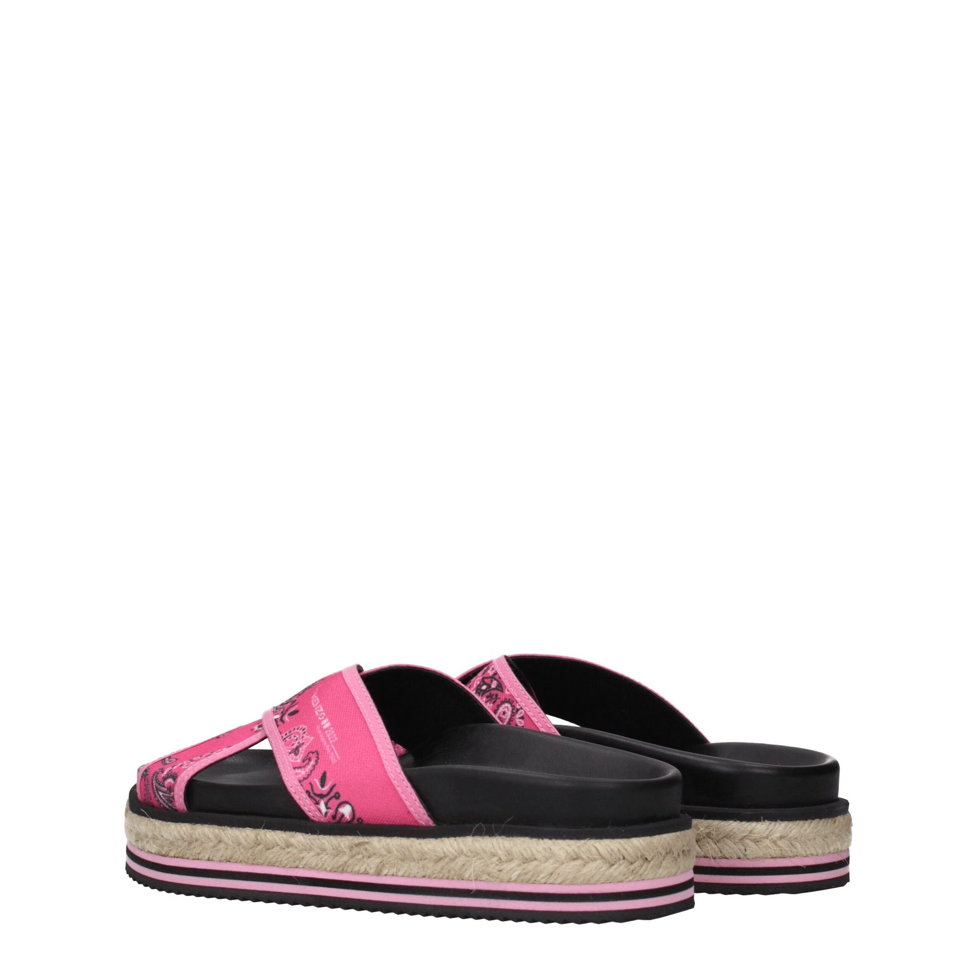 Pink Fabric Slippers Sandals