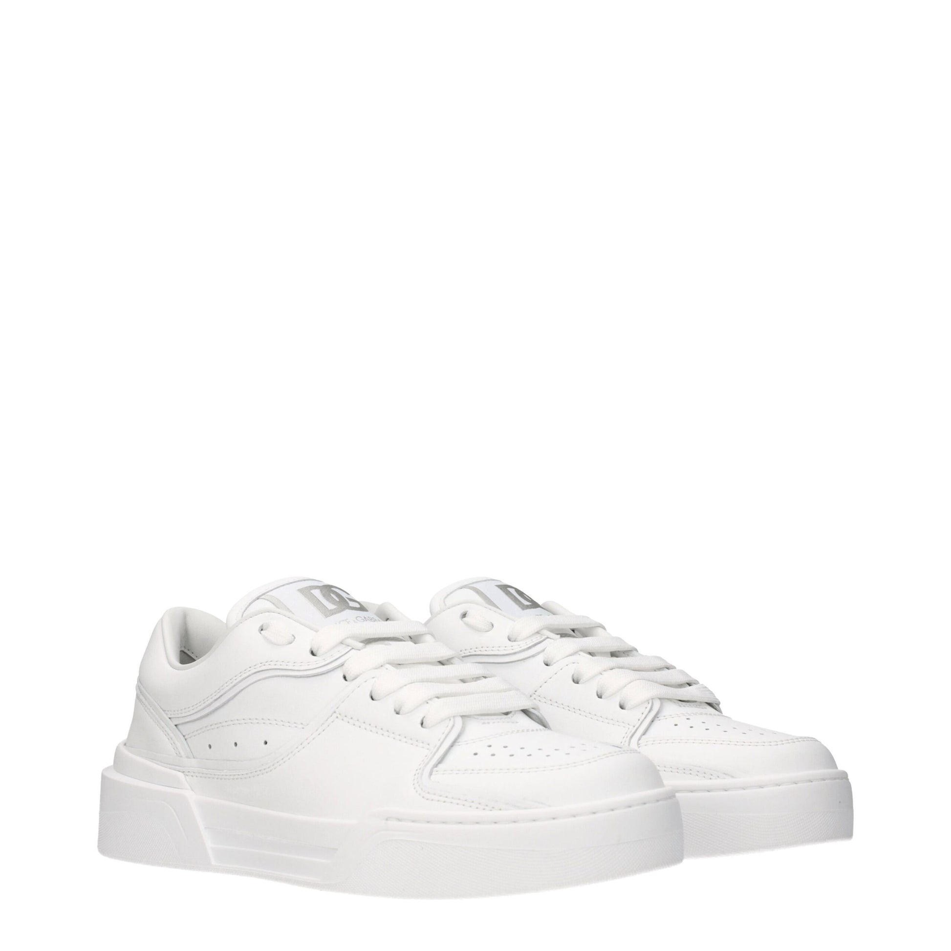 White Leather Low Tops