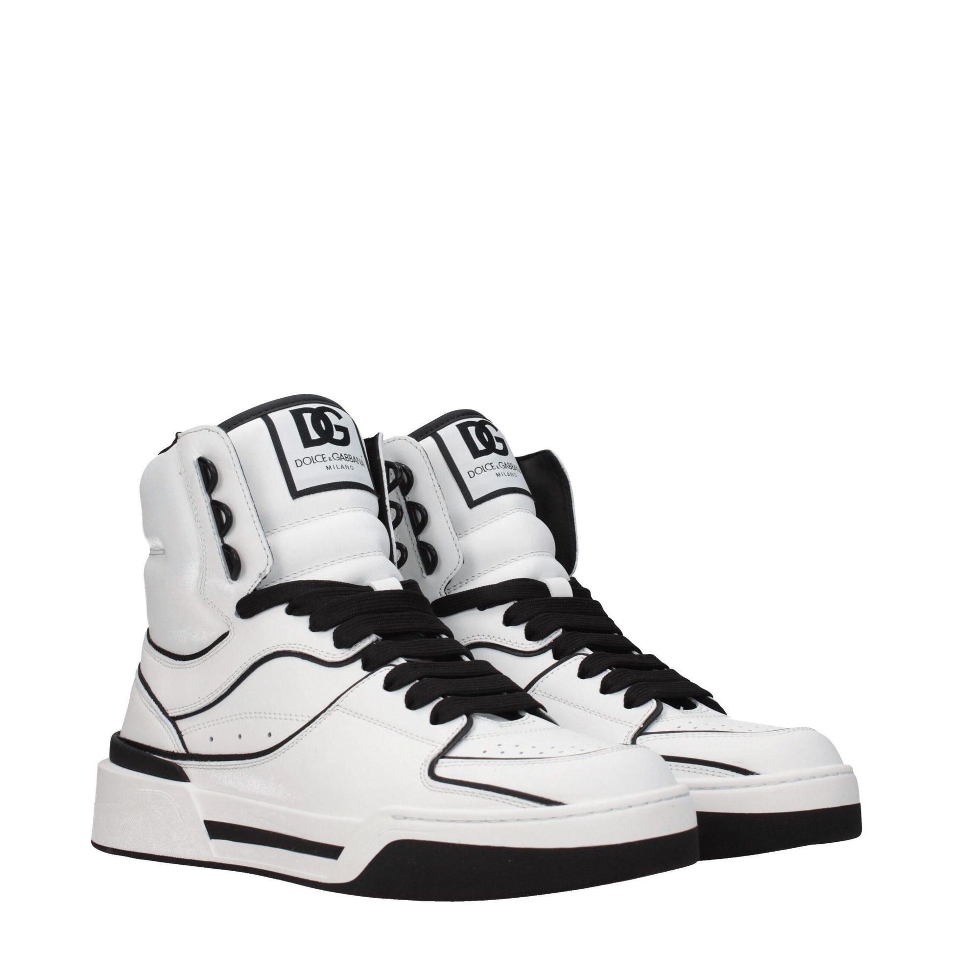 White Leather High Tops