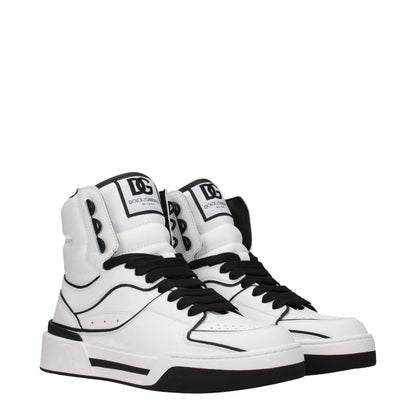 White Leather High Tops