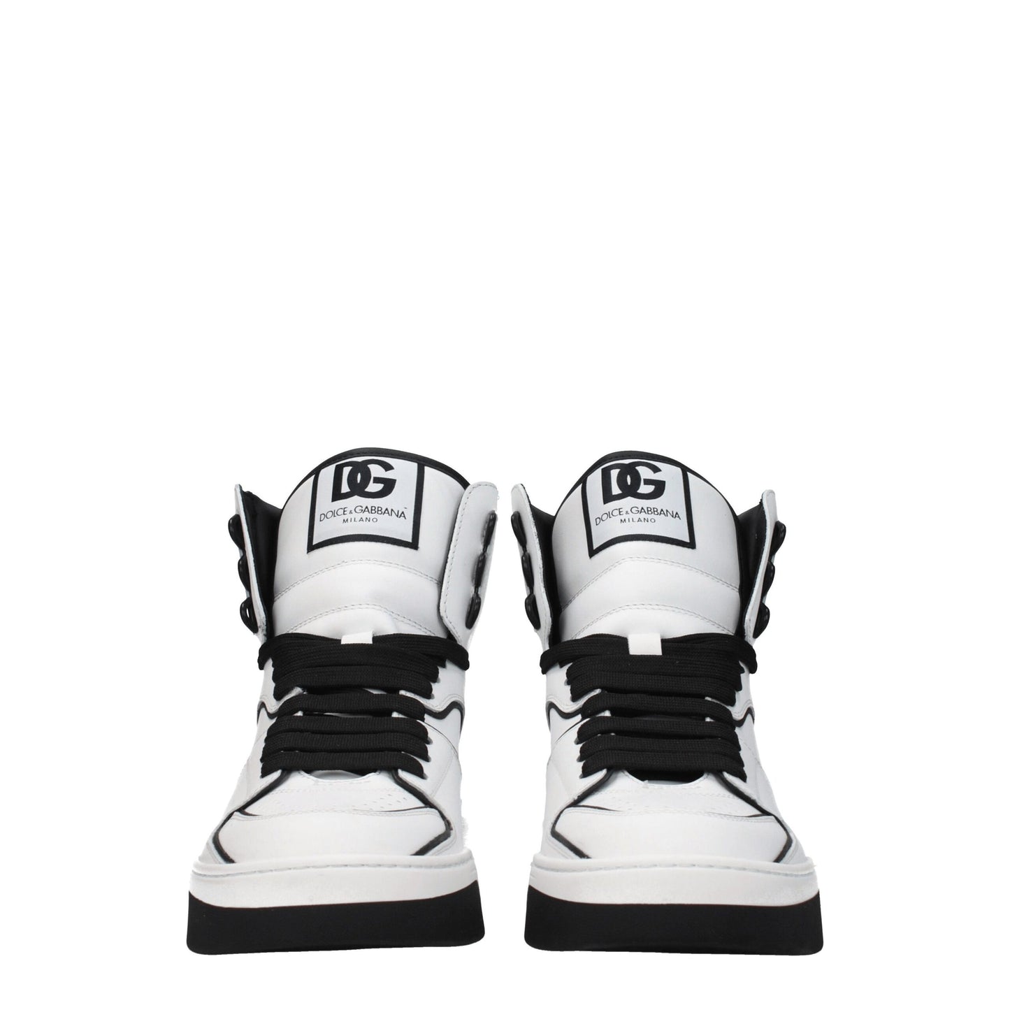 White Leather High Tops