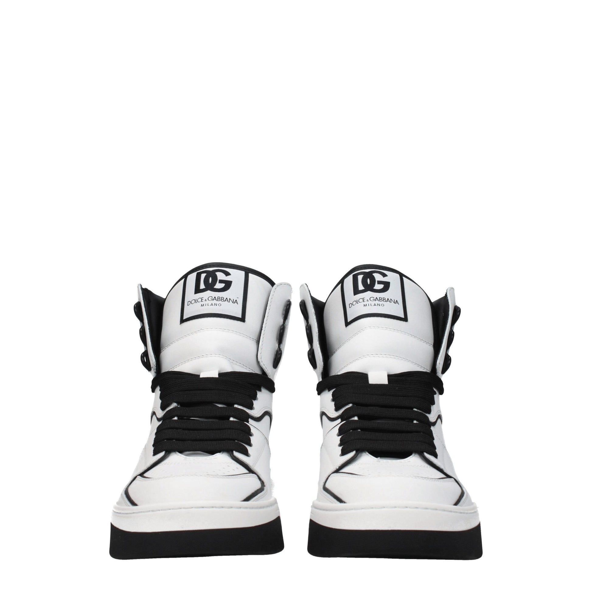 White Leather High Tops
