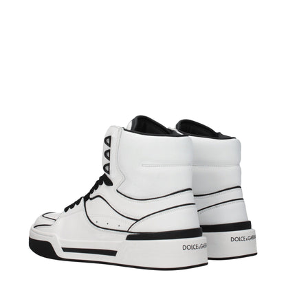 White Leather High Tops
