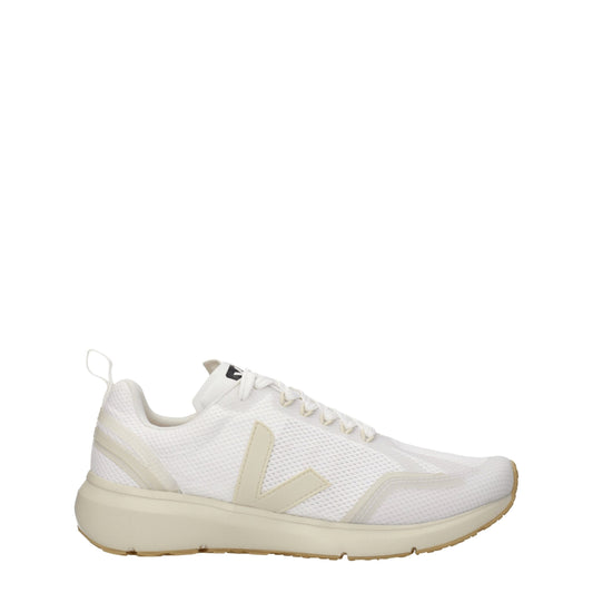 White Fabric Sneakers