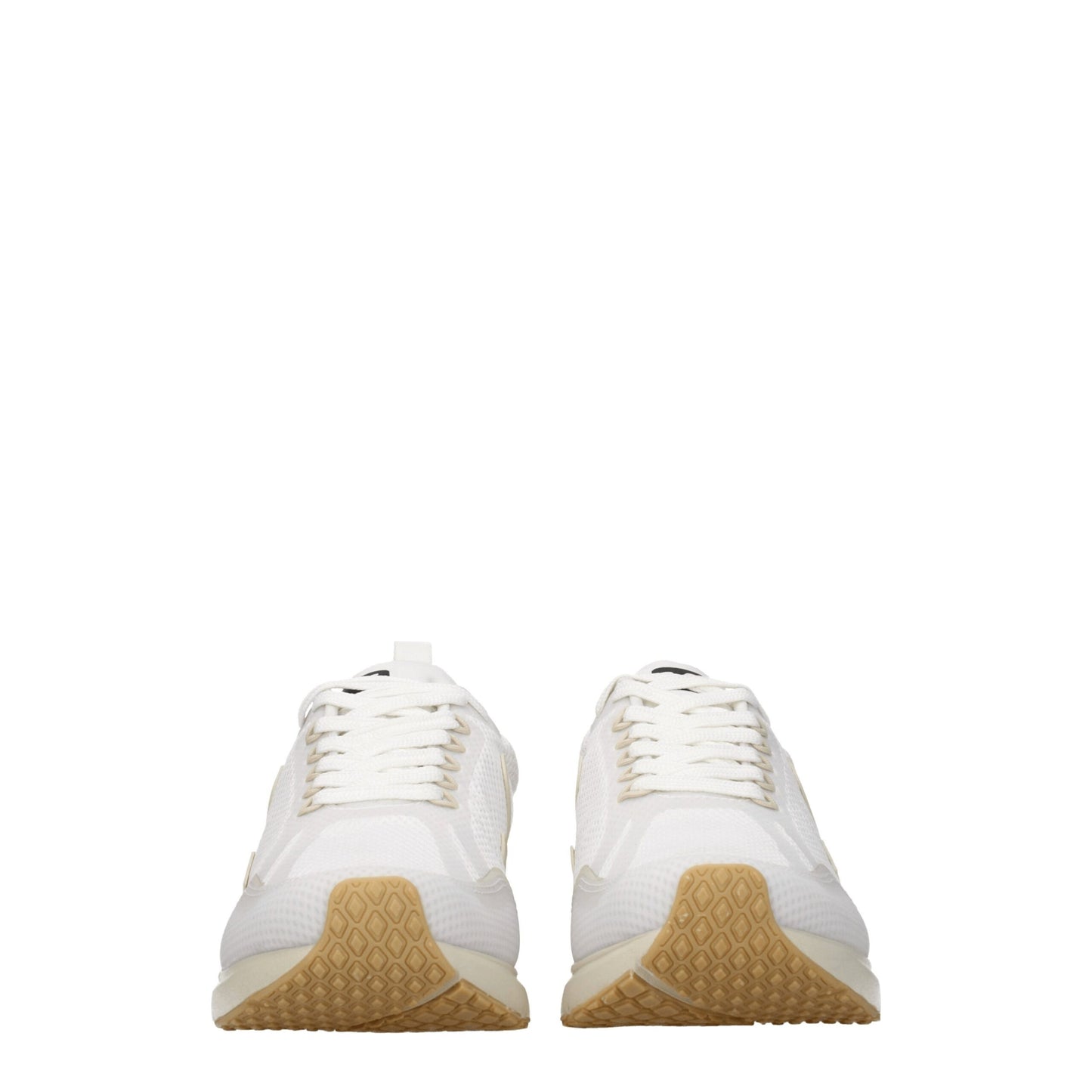 White Fabric Sneakers