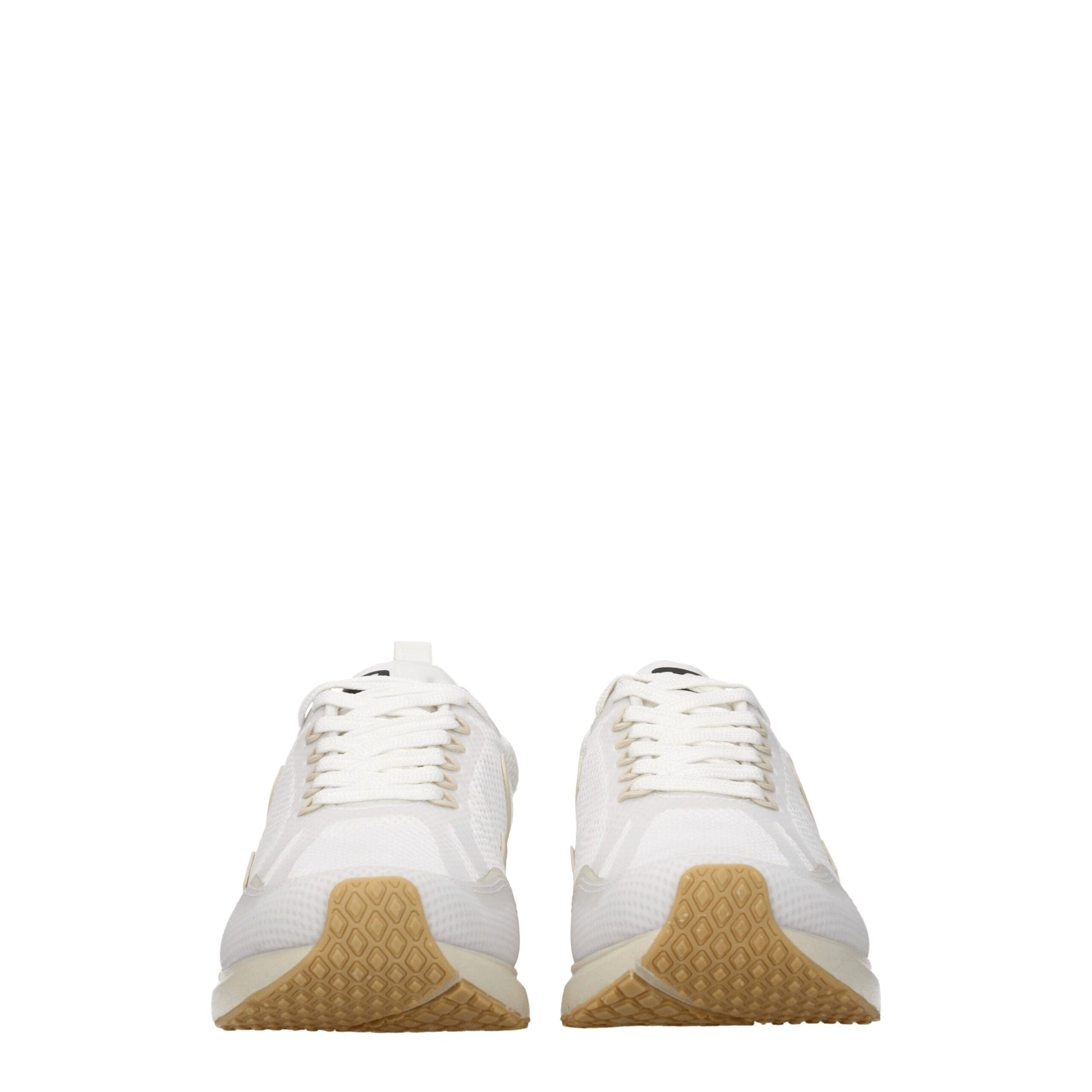 White Fabric Sneakers