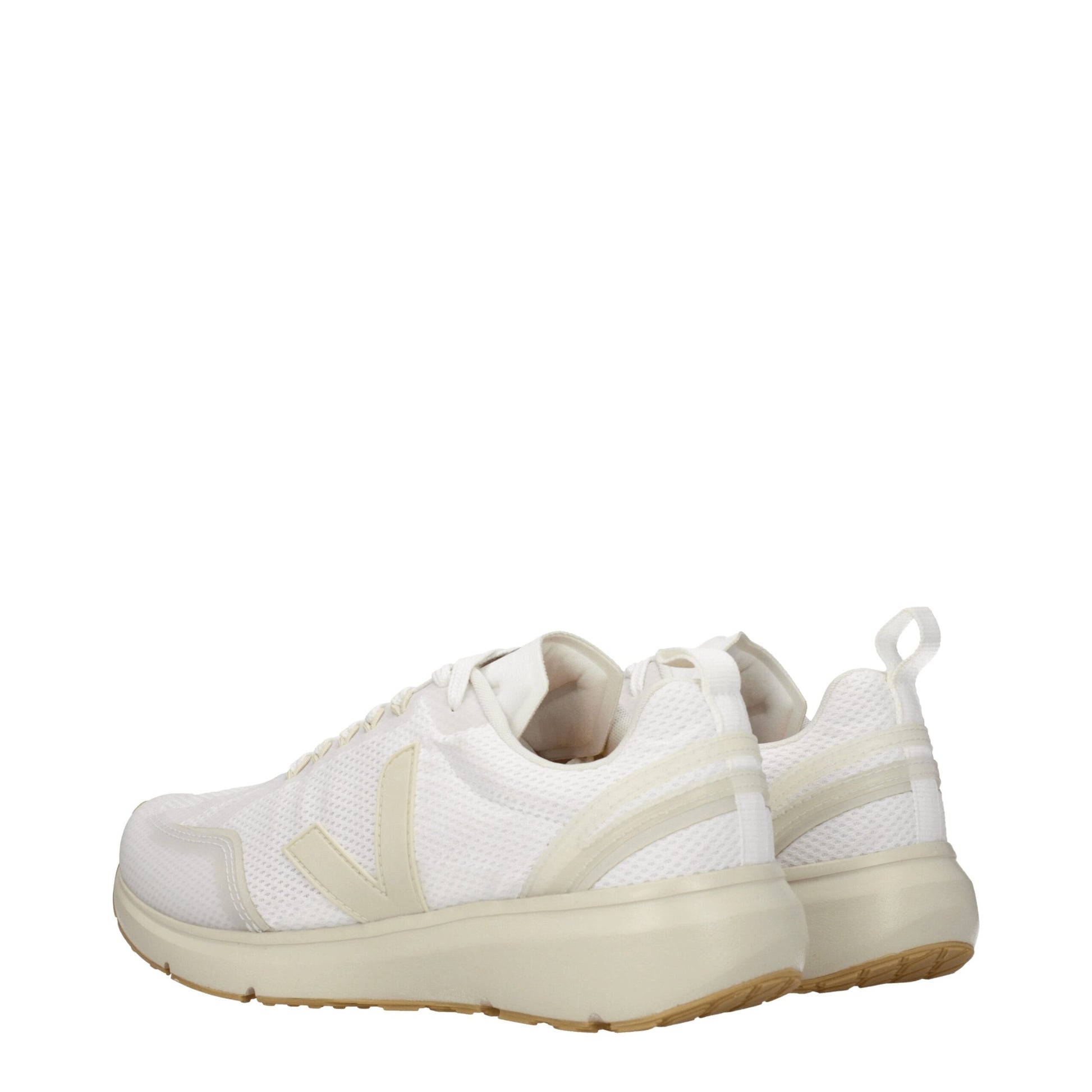White Fabric Sneakers