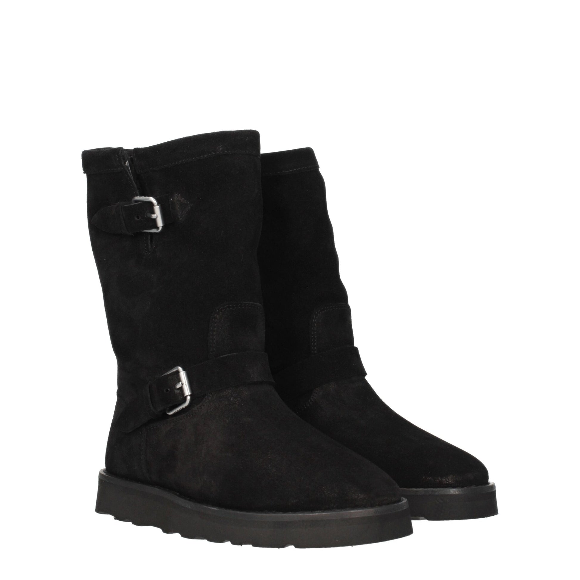 Black Leather Ankle Boots