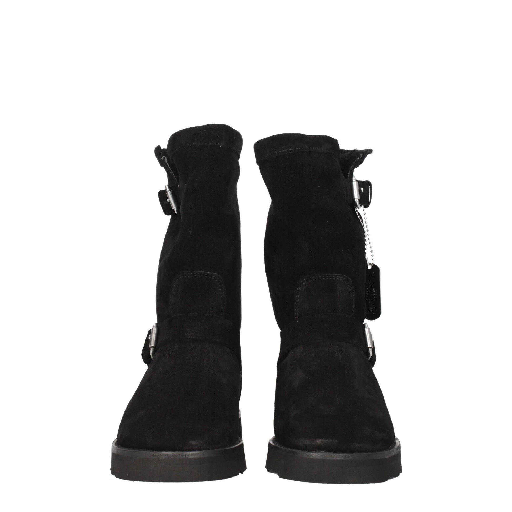 Black Leather Ankle Boots