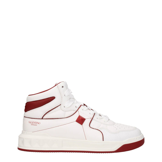 White Leather High Tops