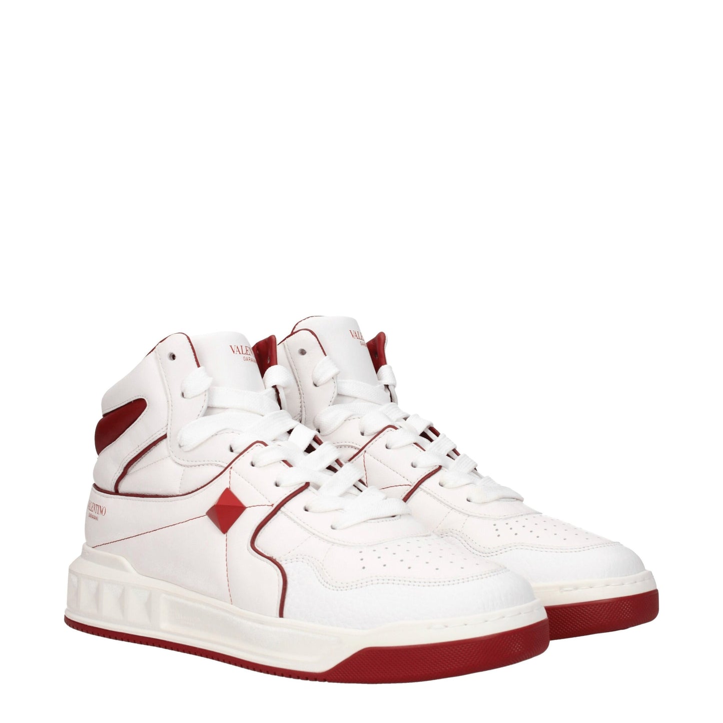 White Leather High Tops