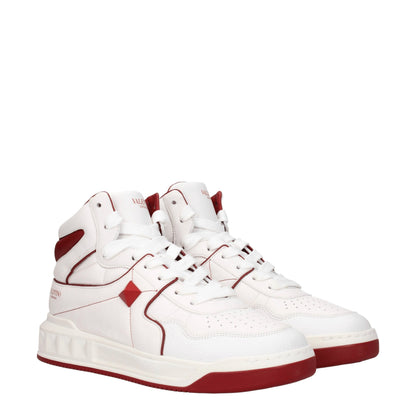 White Leather High Tops