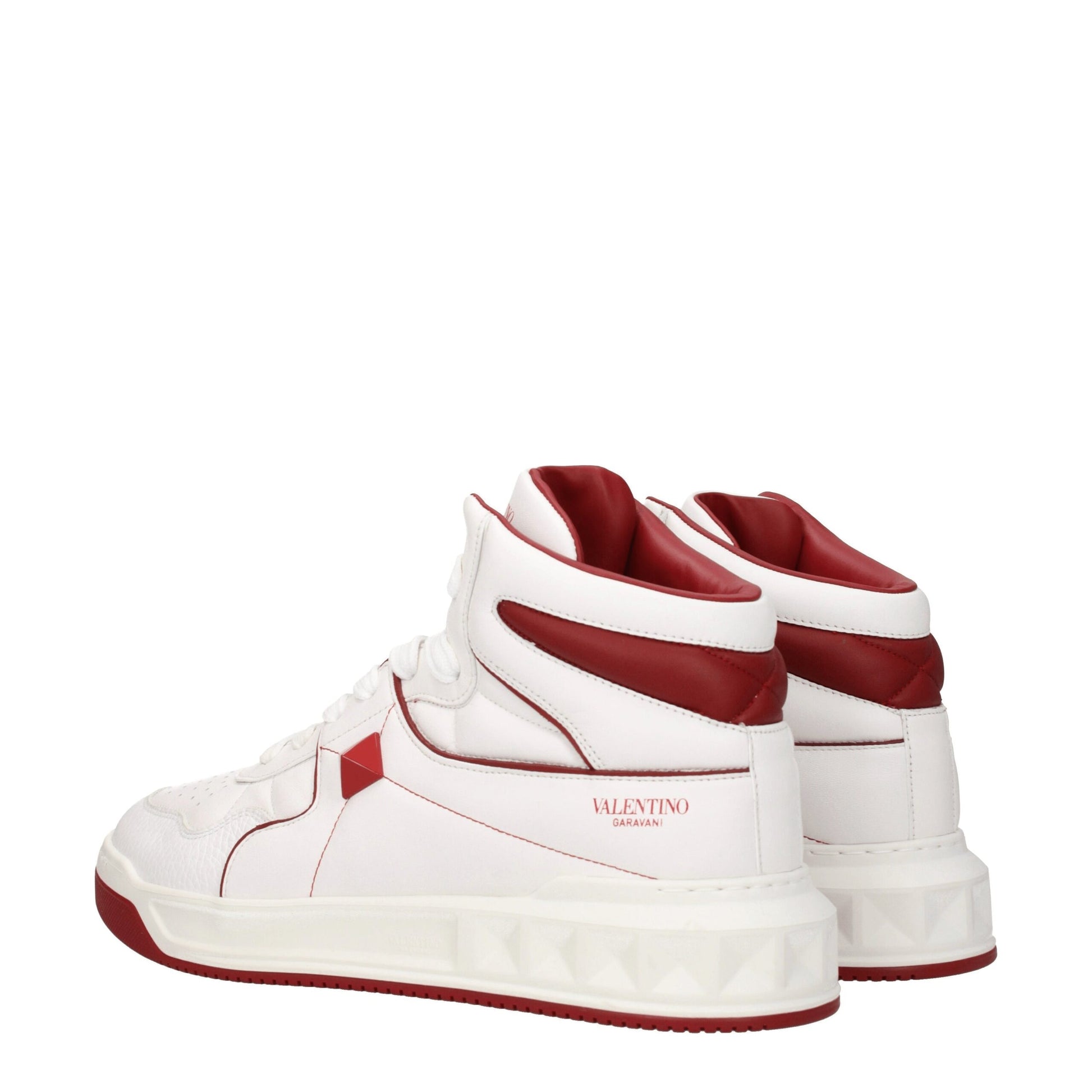 White Leather High Tops