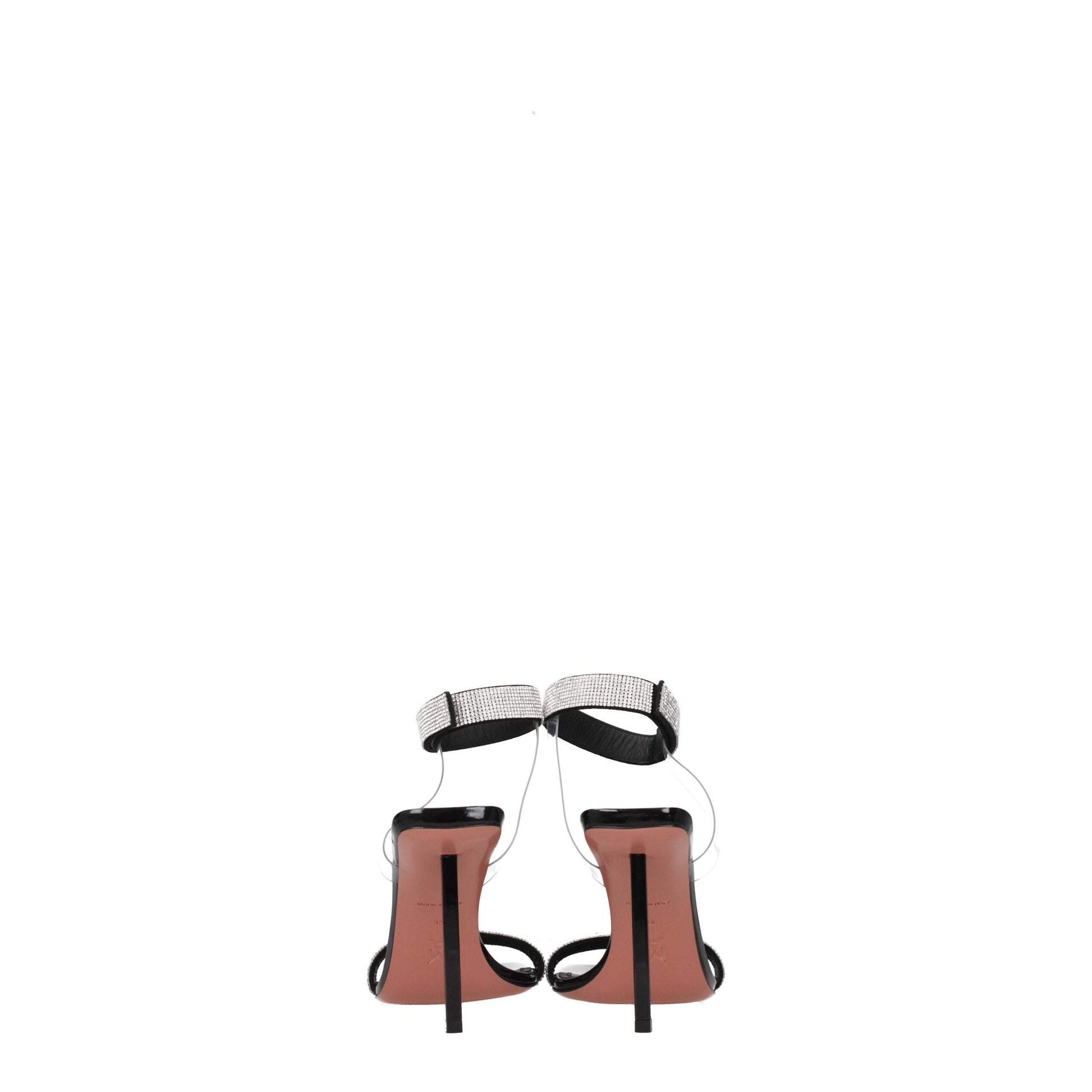 Black Crystals Stiletto Heels Sandals