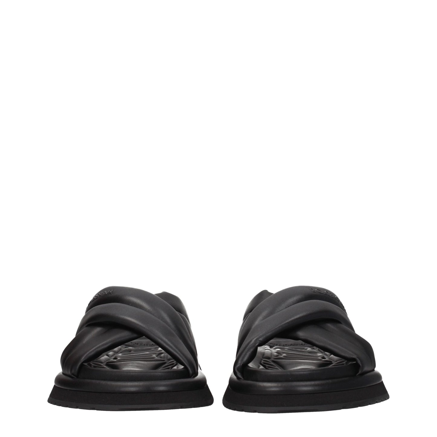 Black Leather Slipper