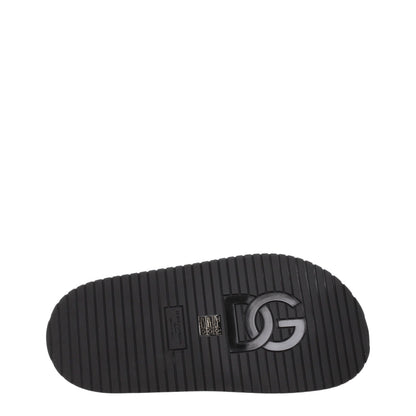 Black Leather Slipper