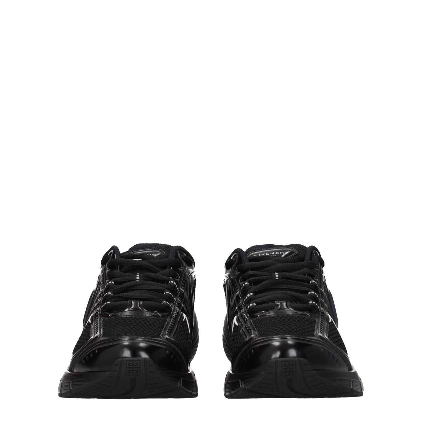Black Fabric Athletic Sneakers