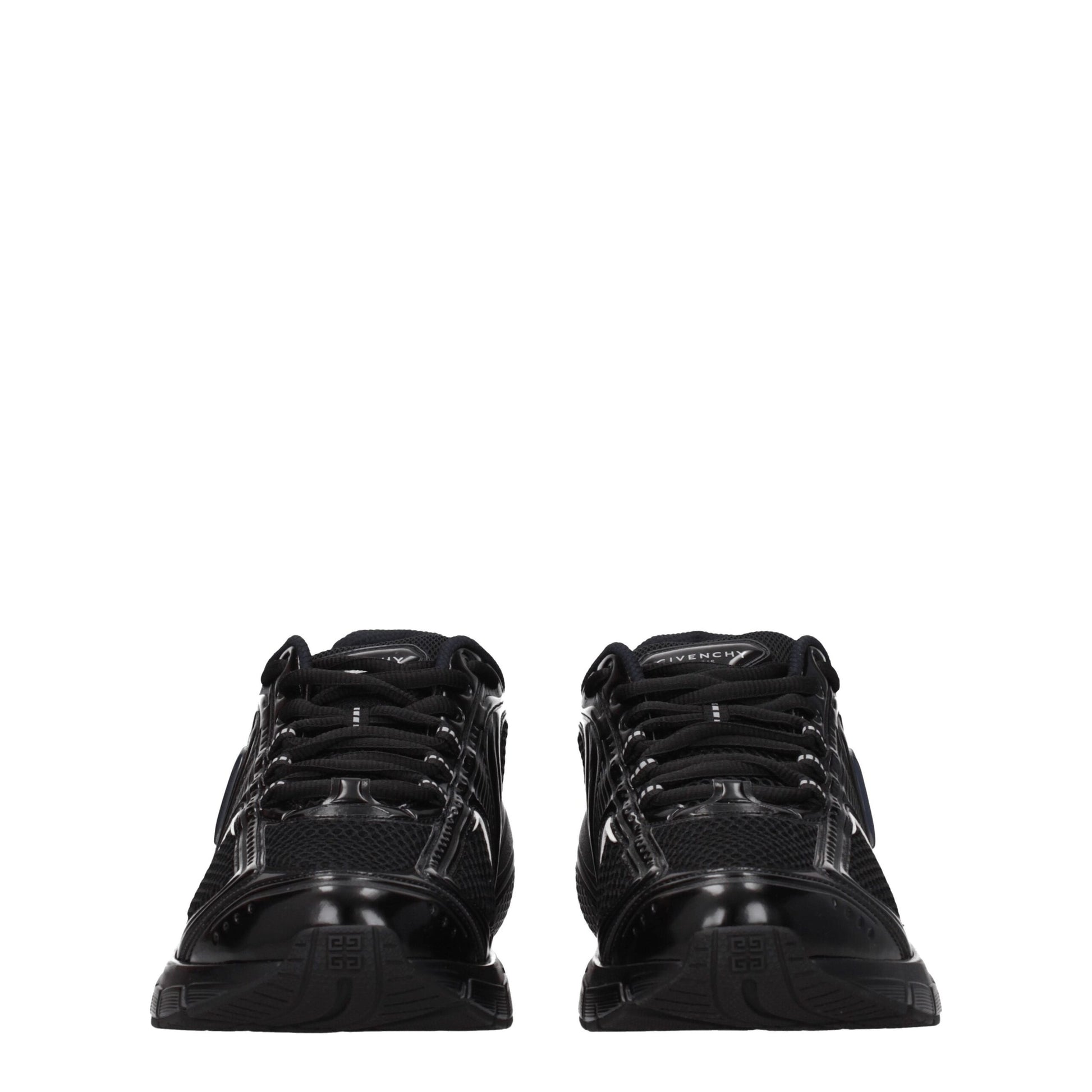 Black Fabric Athletic Sneakers
