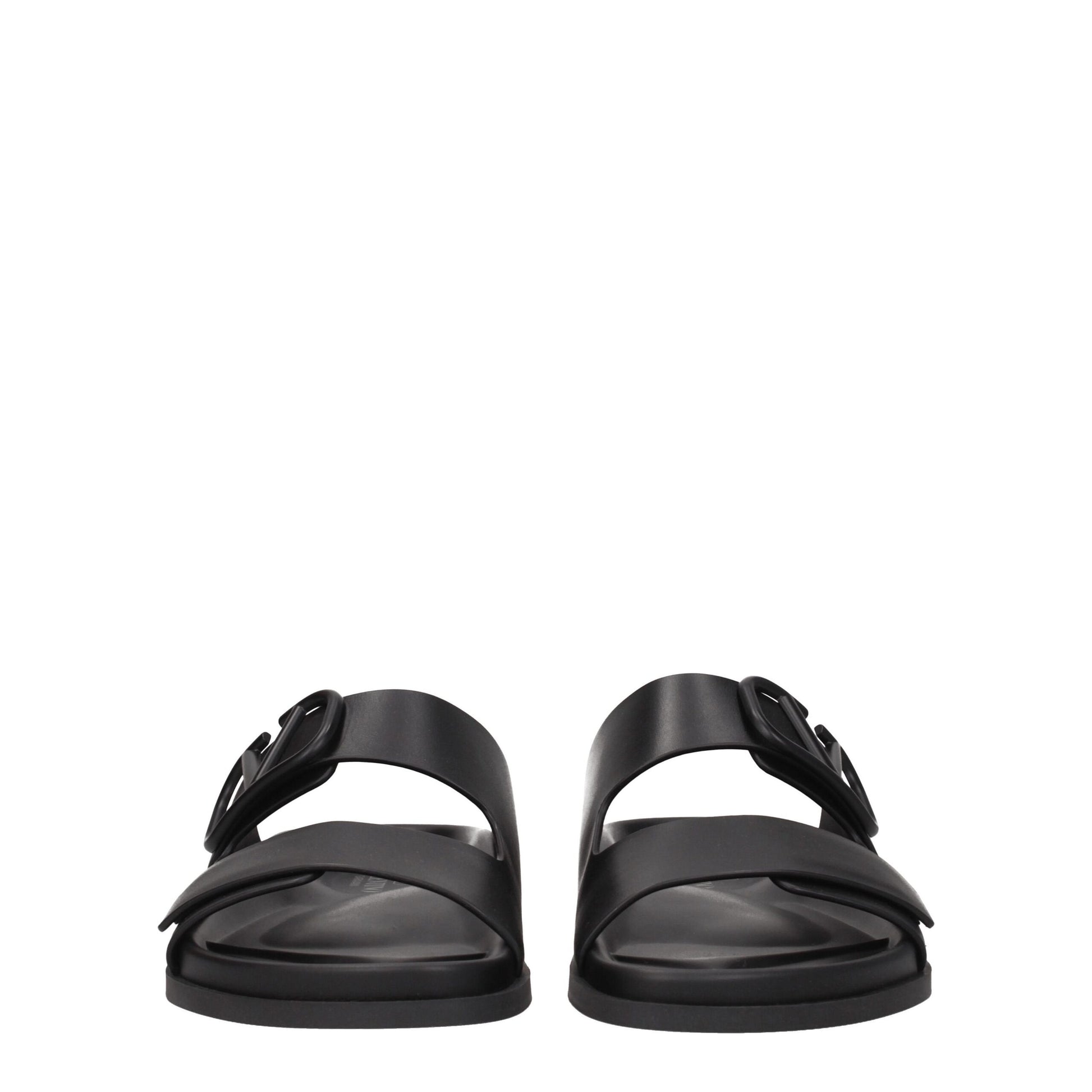 Black Leather Slipper