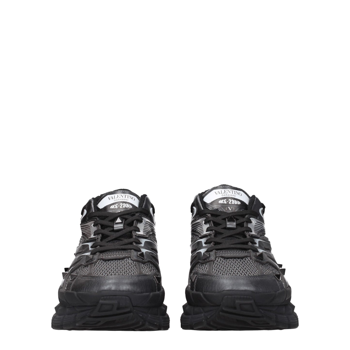 Black Fabric Athletic Sneakers