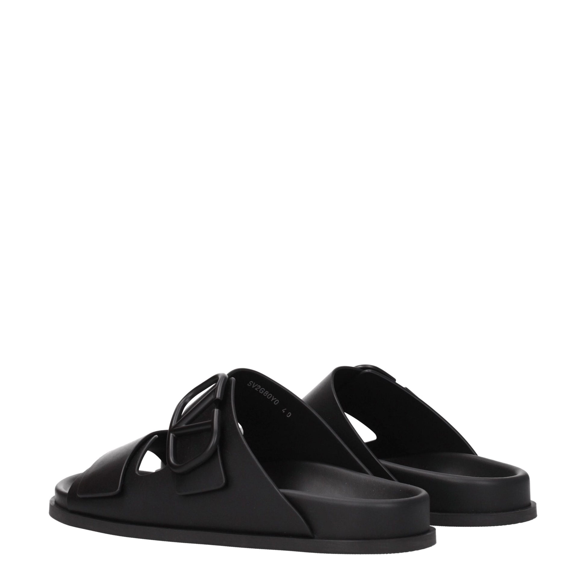 Black Leather Slipper