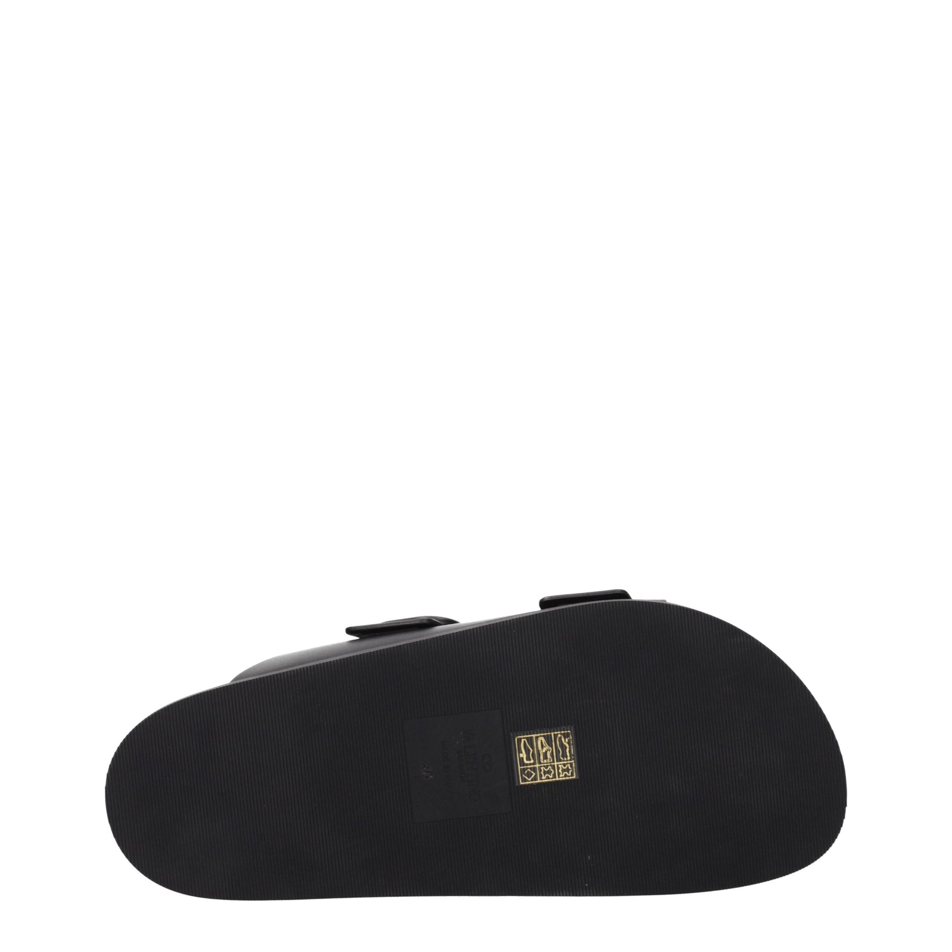 Black Leather Slipper