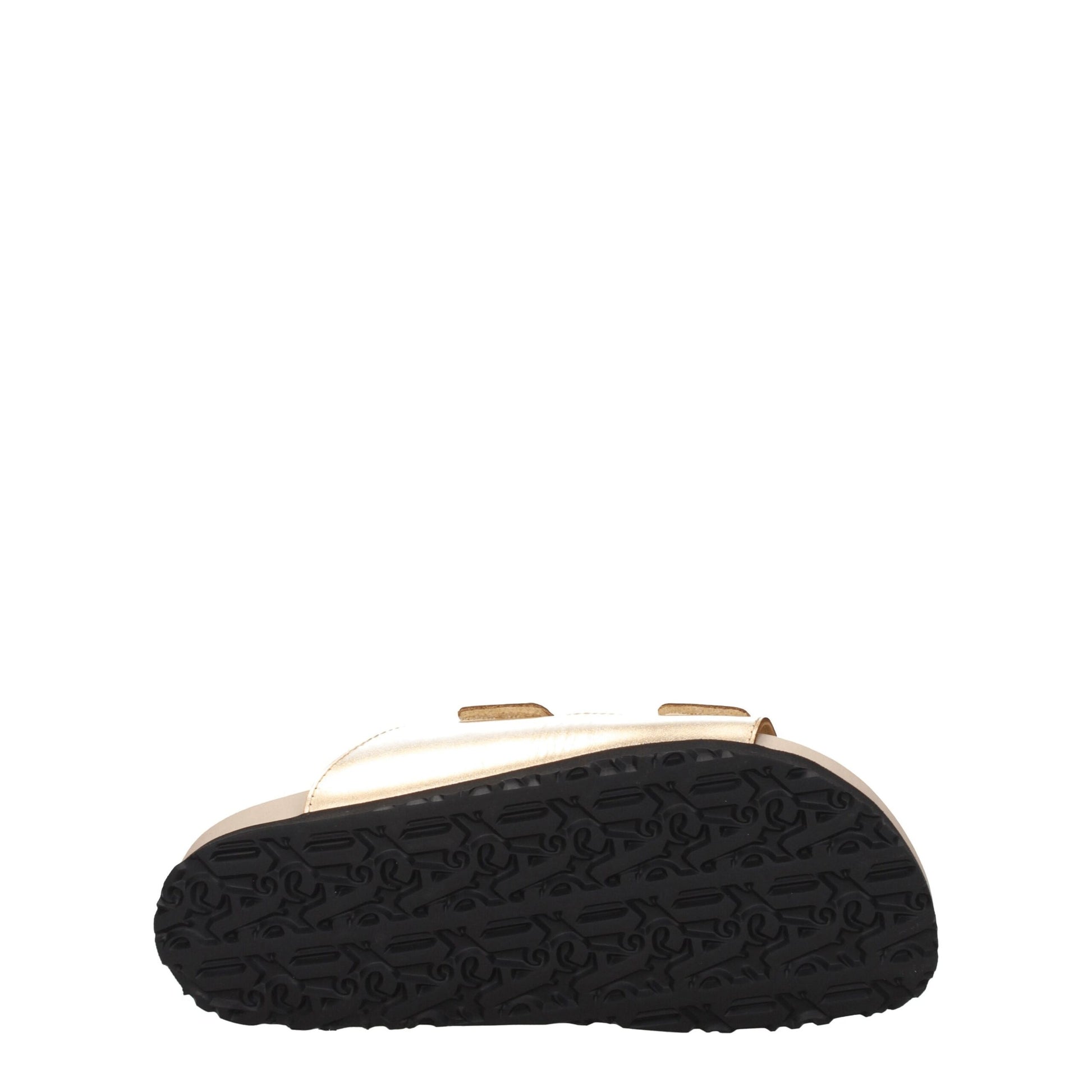 Gold Leather Slippers Sandals