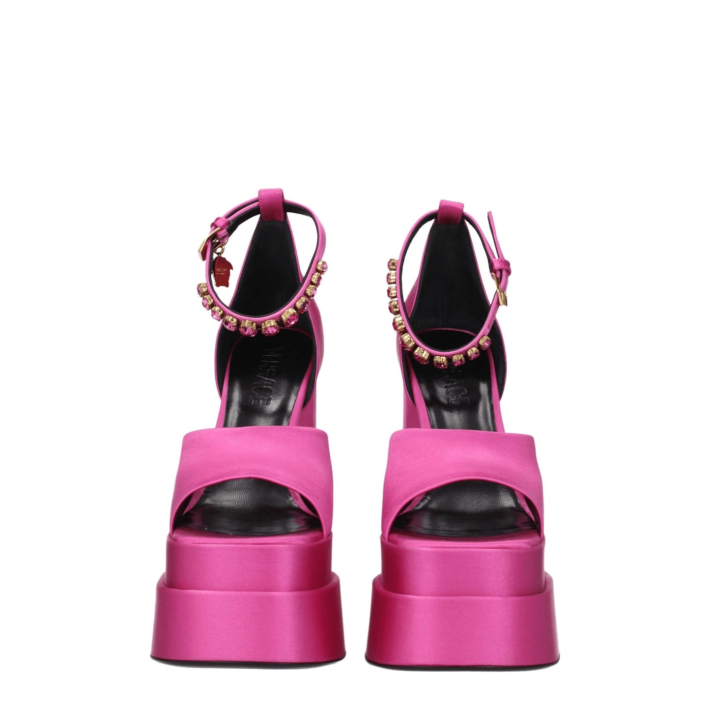 Pink Satin Platforms