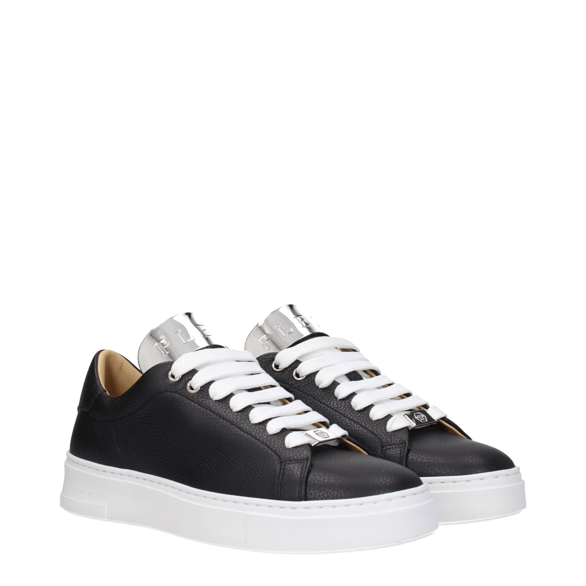 Black Leather Sneakers