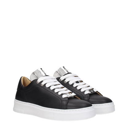 Black Leather Sneakers