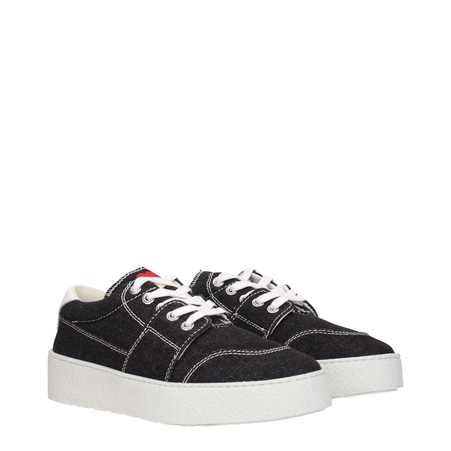 Black Fabric Low Tops