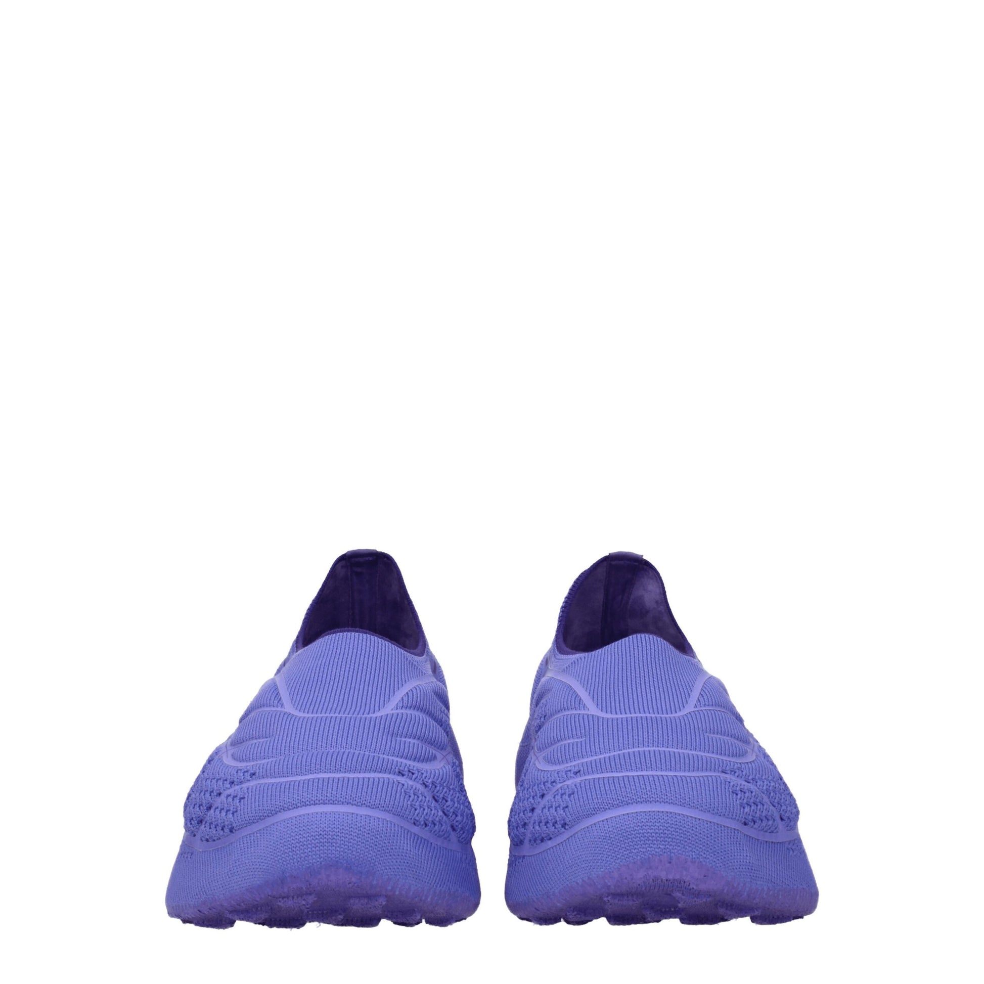 Purple Fabric Slip-On Loafers