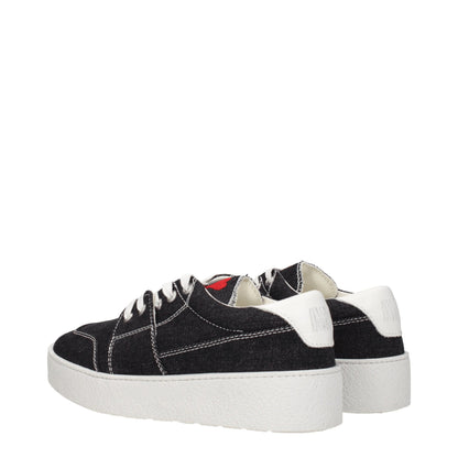 Black Fabric Low Tops
