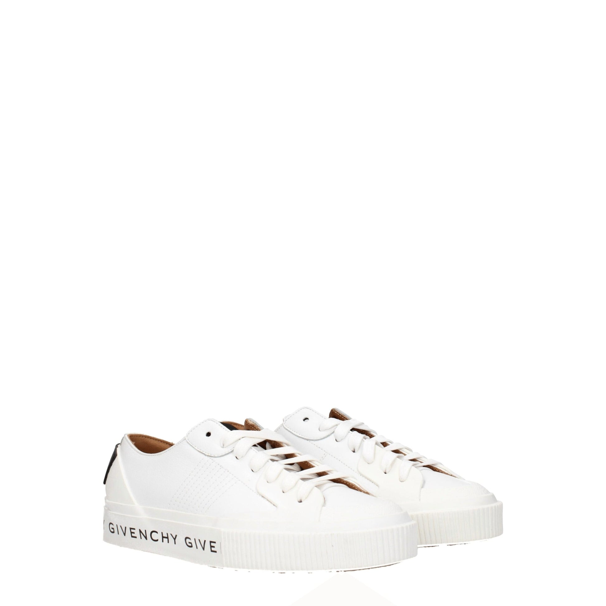 White Leather Low Tops