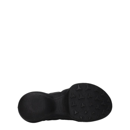 Black Fabric Slip-On Loafers