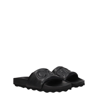 Black Leather Slipper