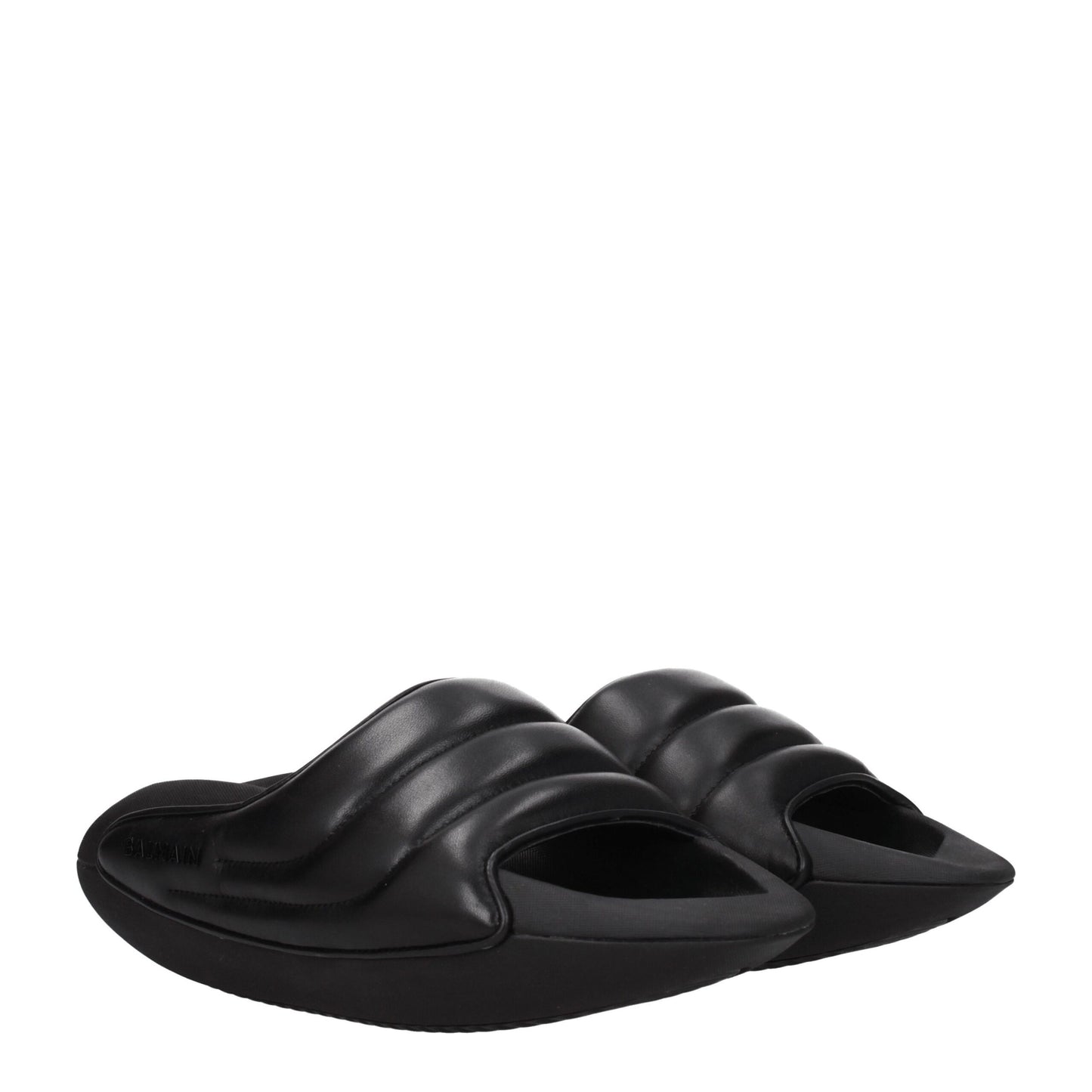 Black Leather Slipper