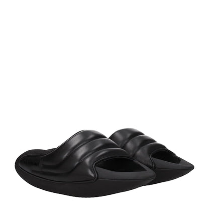Black Leather Slipper