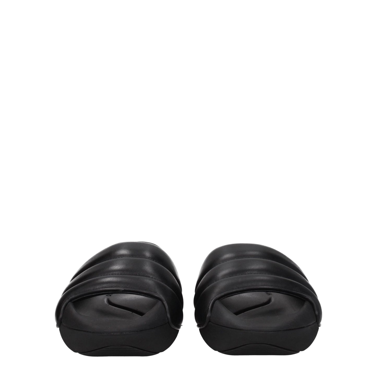 Black Leather Slipper